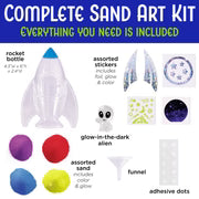 Rocket Ship Glow in the Dark Sand Art