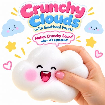 Crunchy Clouds (with Emotional Faces) ASMR Squishy