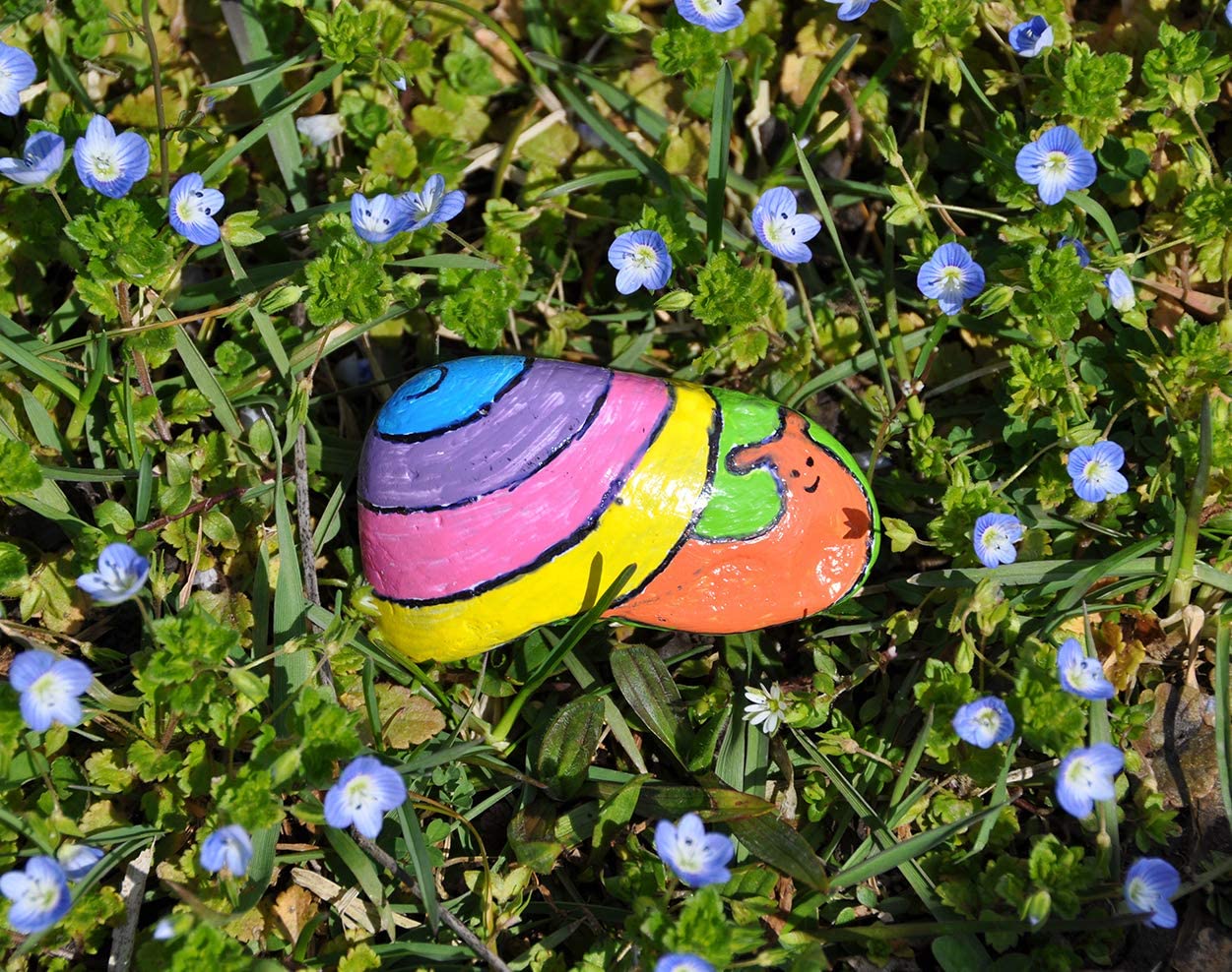 Hide & Seek Rock Painting