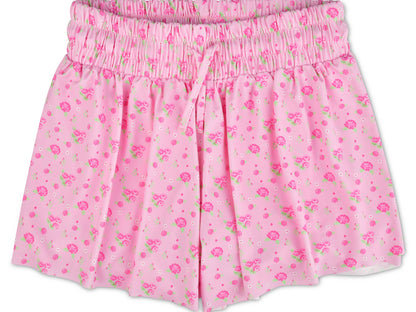 Pretty in Pink Butterfly Shorts (Youth Large (14))