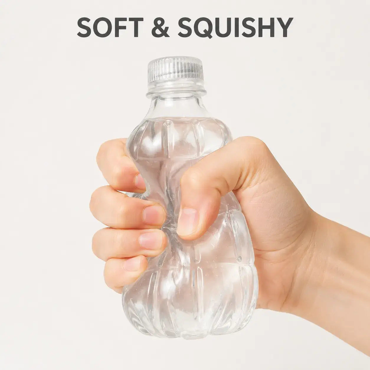 Clear Water Bottle Maltose Squishy Stress Relief Fidget Toy