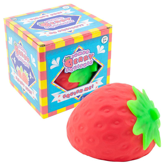 Jumbo Doh Filled Strawberry - Soft Stress Squishy Ball