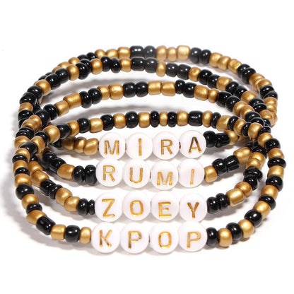 Kpop Demon Hunters beaded layered bracelets