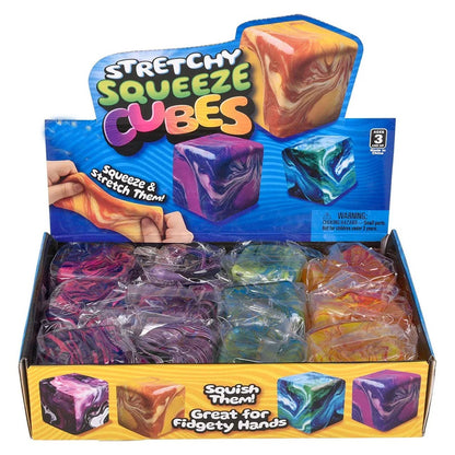 Swirl Marbled Sugar Cube Squishy