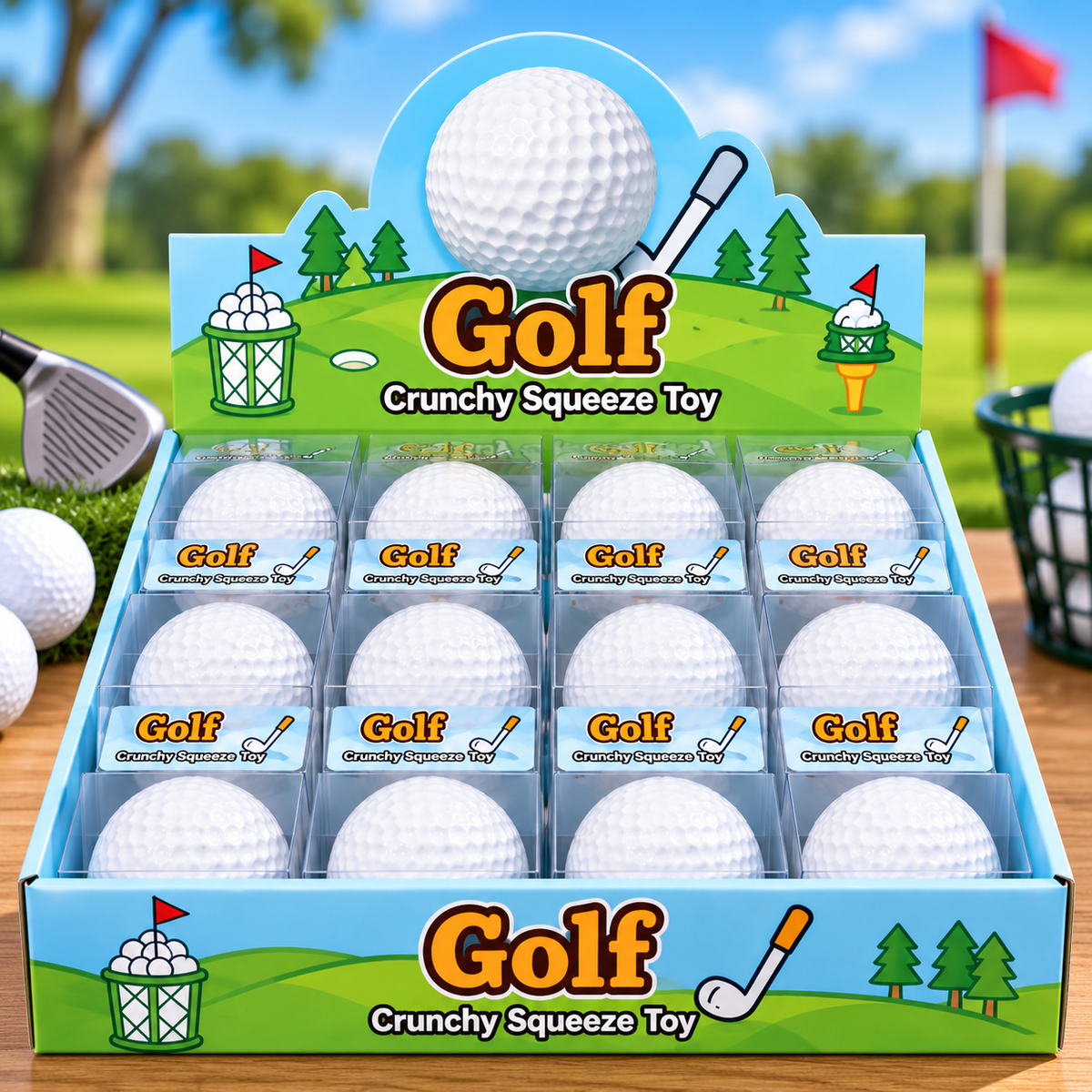 Golf Crunchy Squeeze Toy — ASMR Crunch Golf Ball Squishy