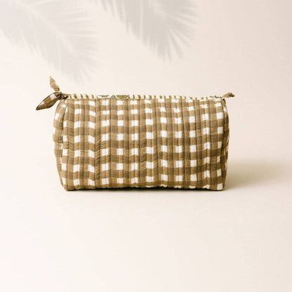 Large Painted Gingham Pouch