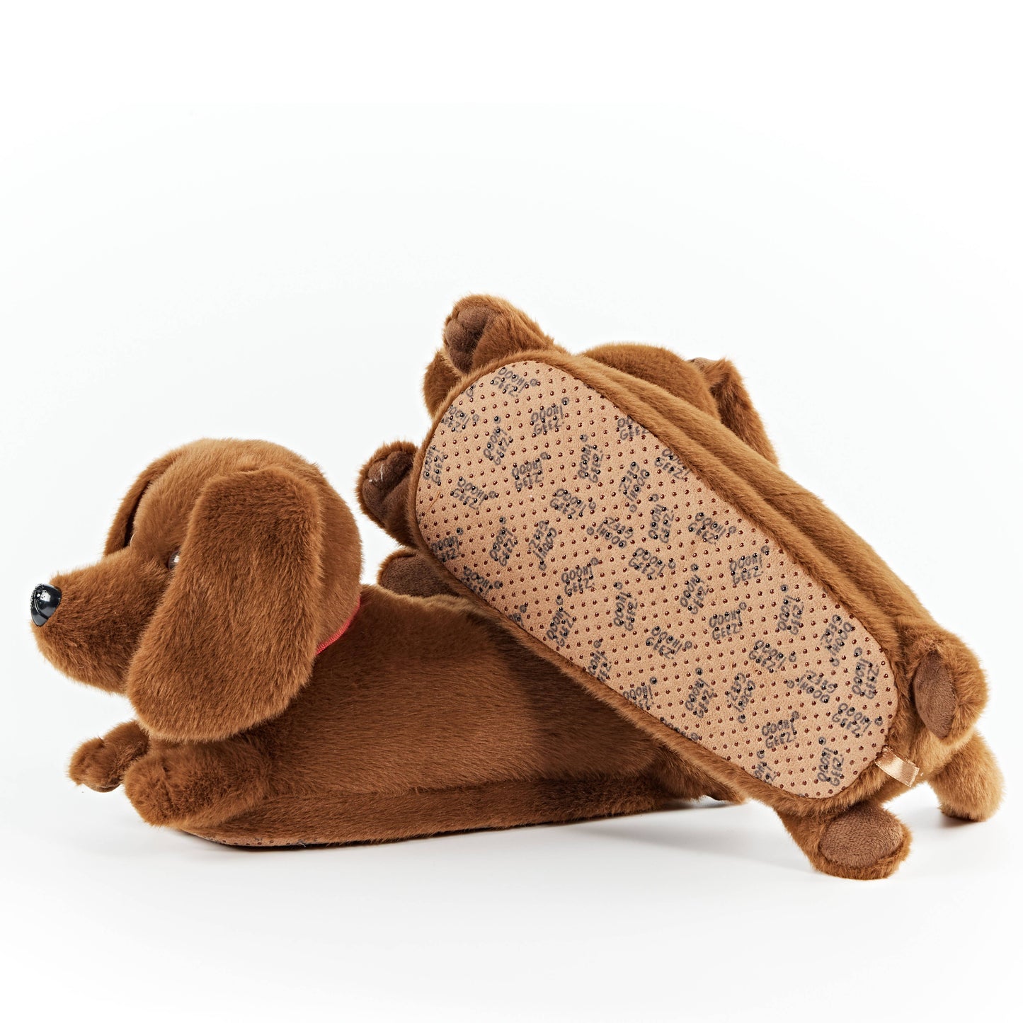 Birdie the Dachshund | Kids' Funny Non-Skid Plush Slippers