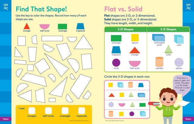 Brain Quest Math Workbook: 1st Grade