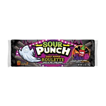 Sour Punch Ghost Pepper Roulette Straws 3.2oz, 24ct