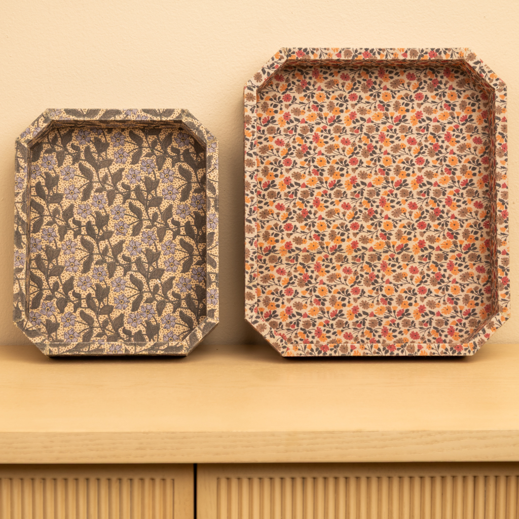 Floral Fabric Serving Tray (Set/2) (PK/2 Sets) | Cottage