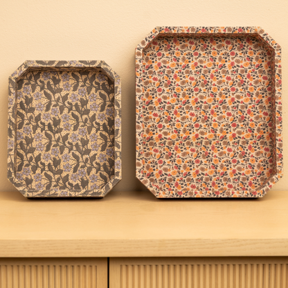 Floral Fabric Serving Tray (Set/2) (PK/2 Sets) | Cottage
