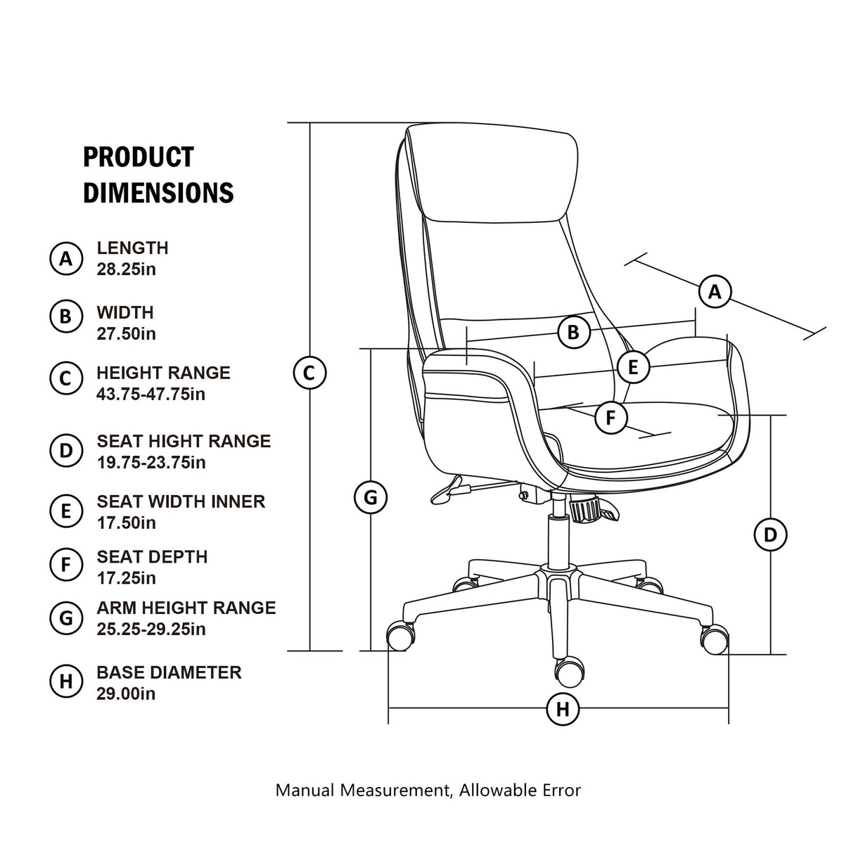 Mid-Century Modern Brownish Grey Office Chair