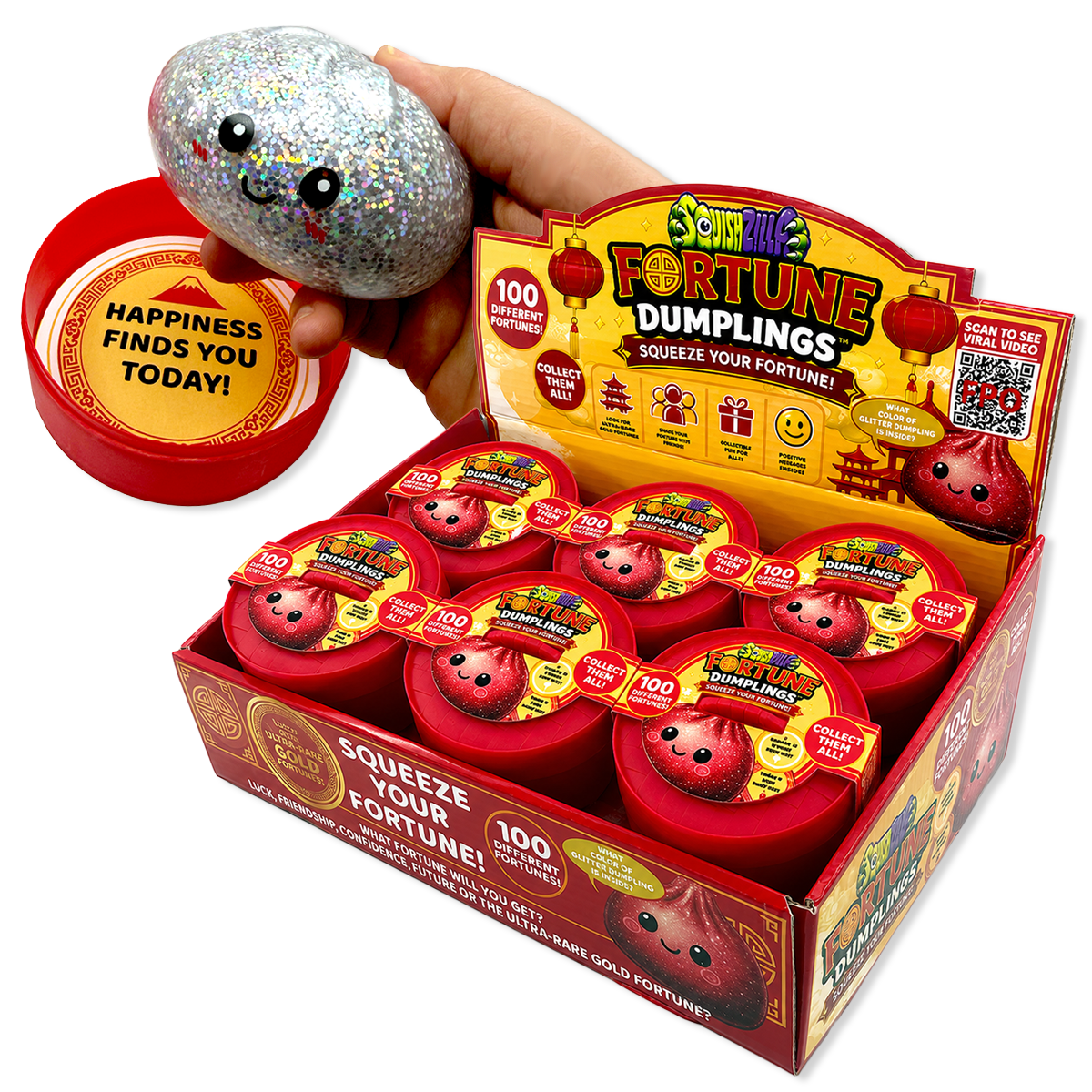 Fun Doh Mystery Fortune Cookie Squishy Dumpling - 12/Display