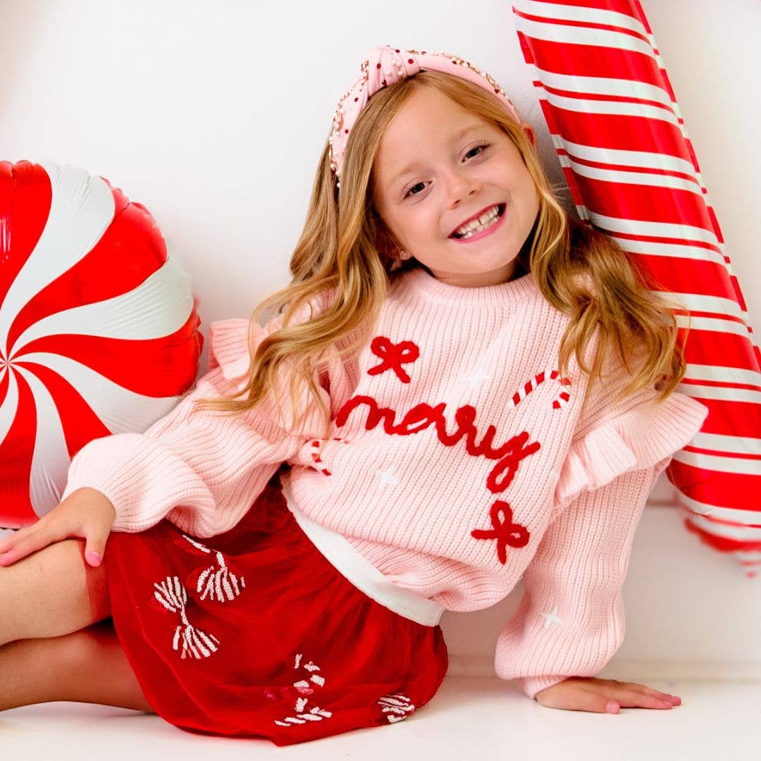 Candy Cane Christmas Gemstone Headband - Mommy and Me