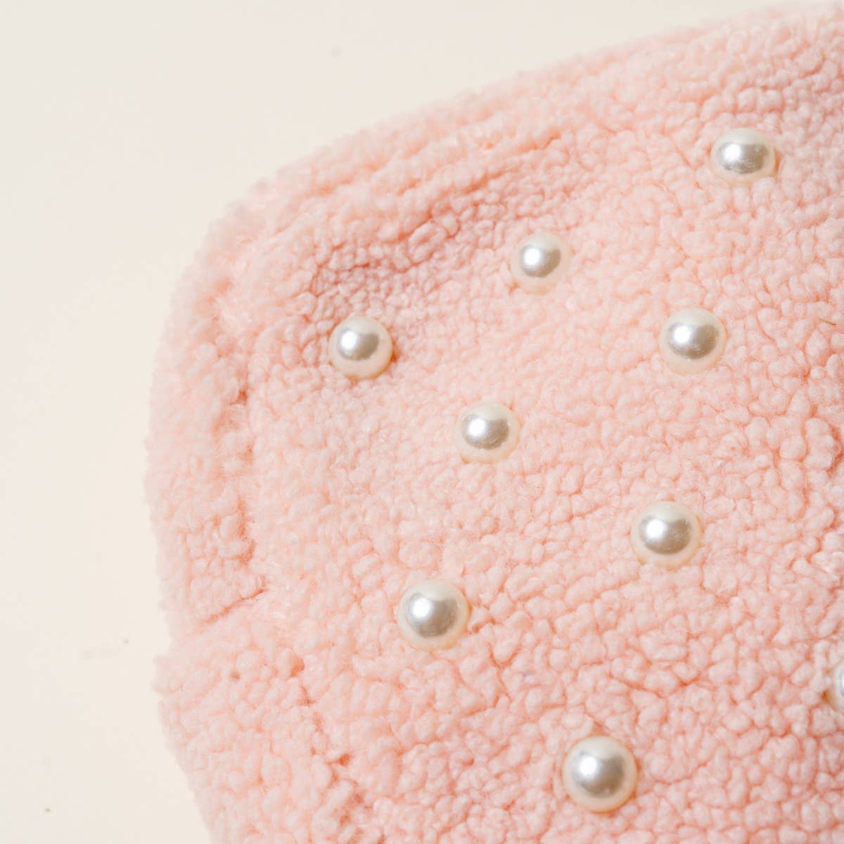 Teddy Pouch–Square Pearl Blush