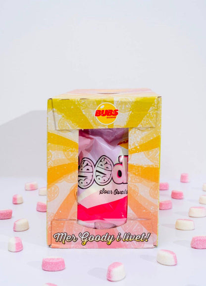 Bubs Swedish Goody Strawberry Vanilla Sour Ovals