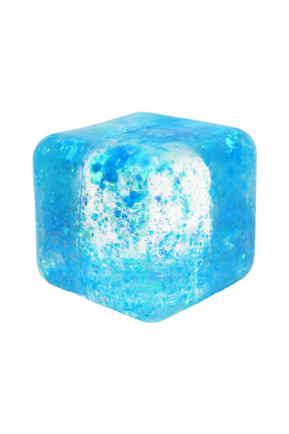 Iridescent Glitter Cube Thick Maltose Putty Filled Squishy