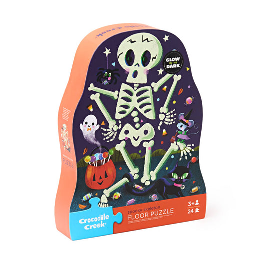24pc Shape Box Puzzle Spooky Skeleton