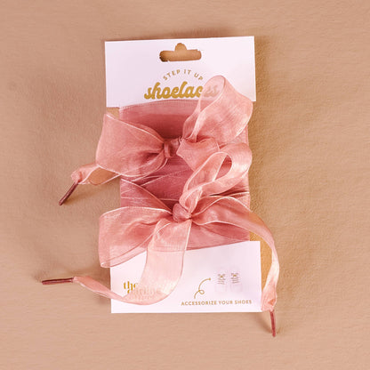 Step It Up Shoelaces-Sheer Mauve