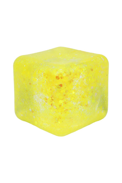 Iridescent Glitter Cube Thick Maltose Putty Filled Squishy