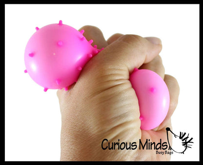 1 Spiky Bumpy Soft Doh Filled 1.7" Stress Ball - Squishy
