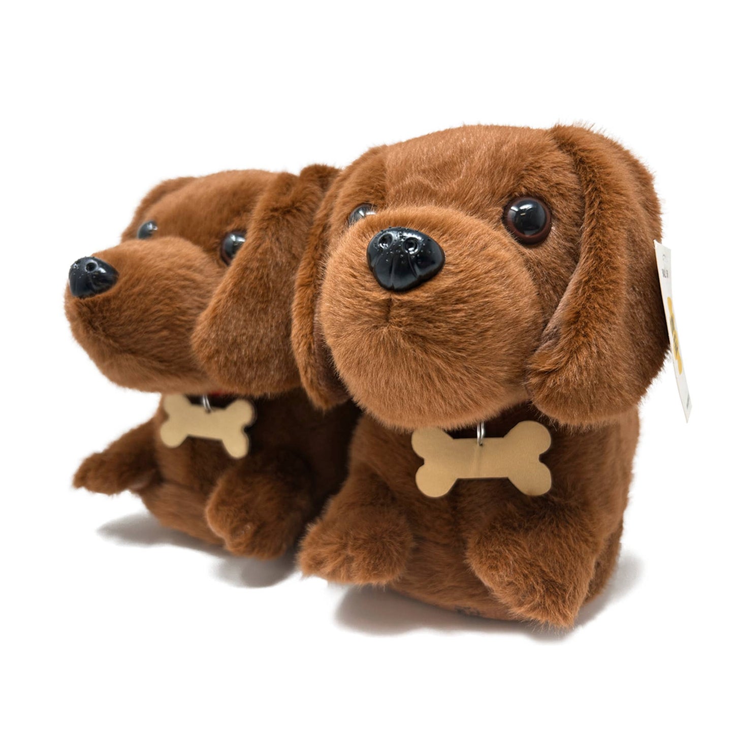 Birdie the Dachshund | Kids' Funny Non-Skid Plush Slippers