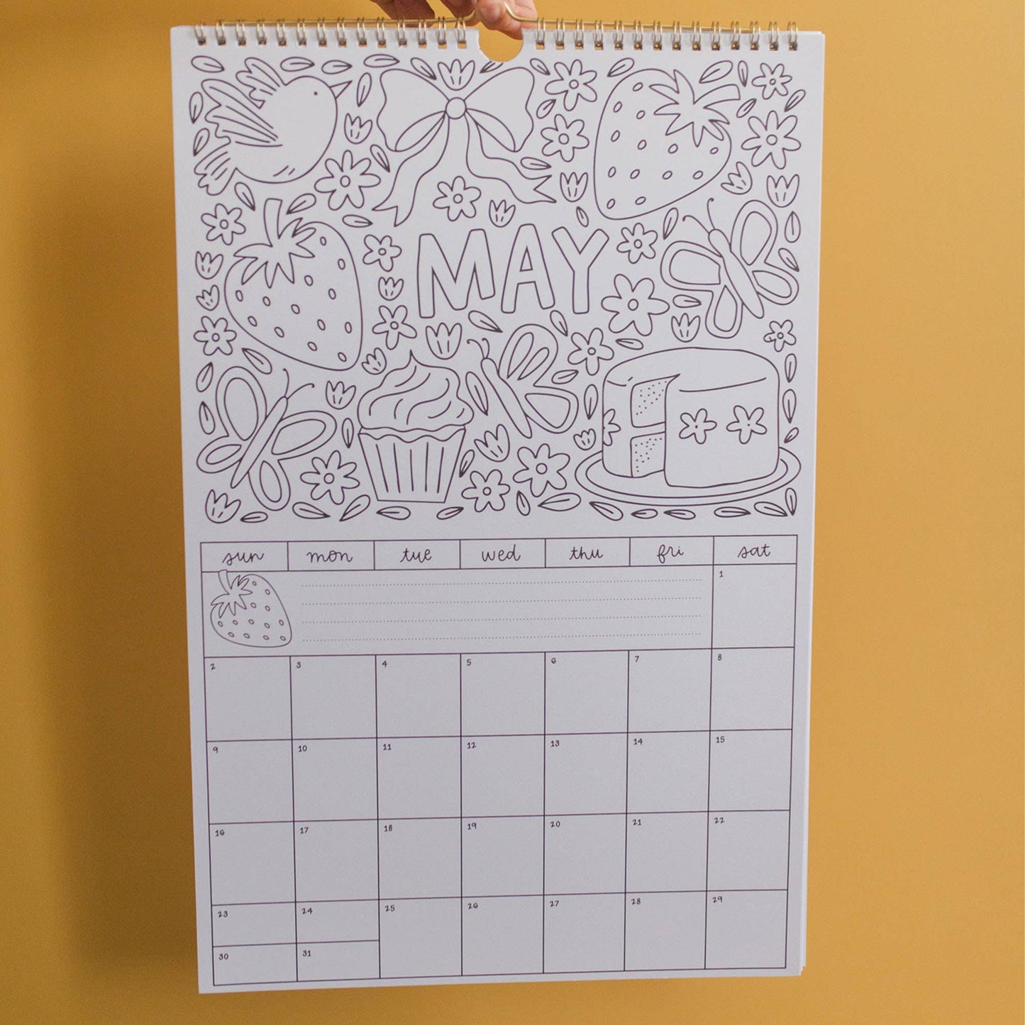Color & Plan 2027 Spiral Hanging Wall Calendar