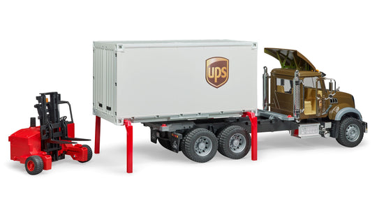 Mack Granite UPS Logistics Truck with Truck-Mounted Forklift