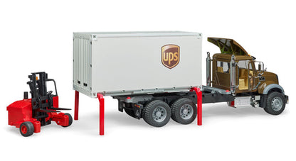 Mack Granite UPS Logistics Truck with Truck-Mounted Forklift