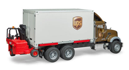 Mack Granite UPS Logistics Truck with Truck-Mounted Forklift