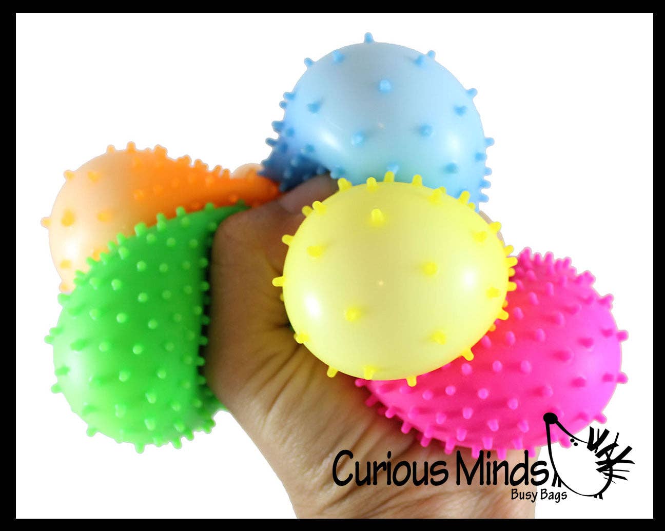 1 Spiky Bumpy Soft Doh Filled 1.7" Stress Ball - Squishy