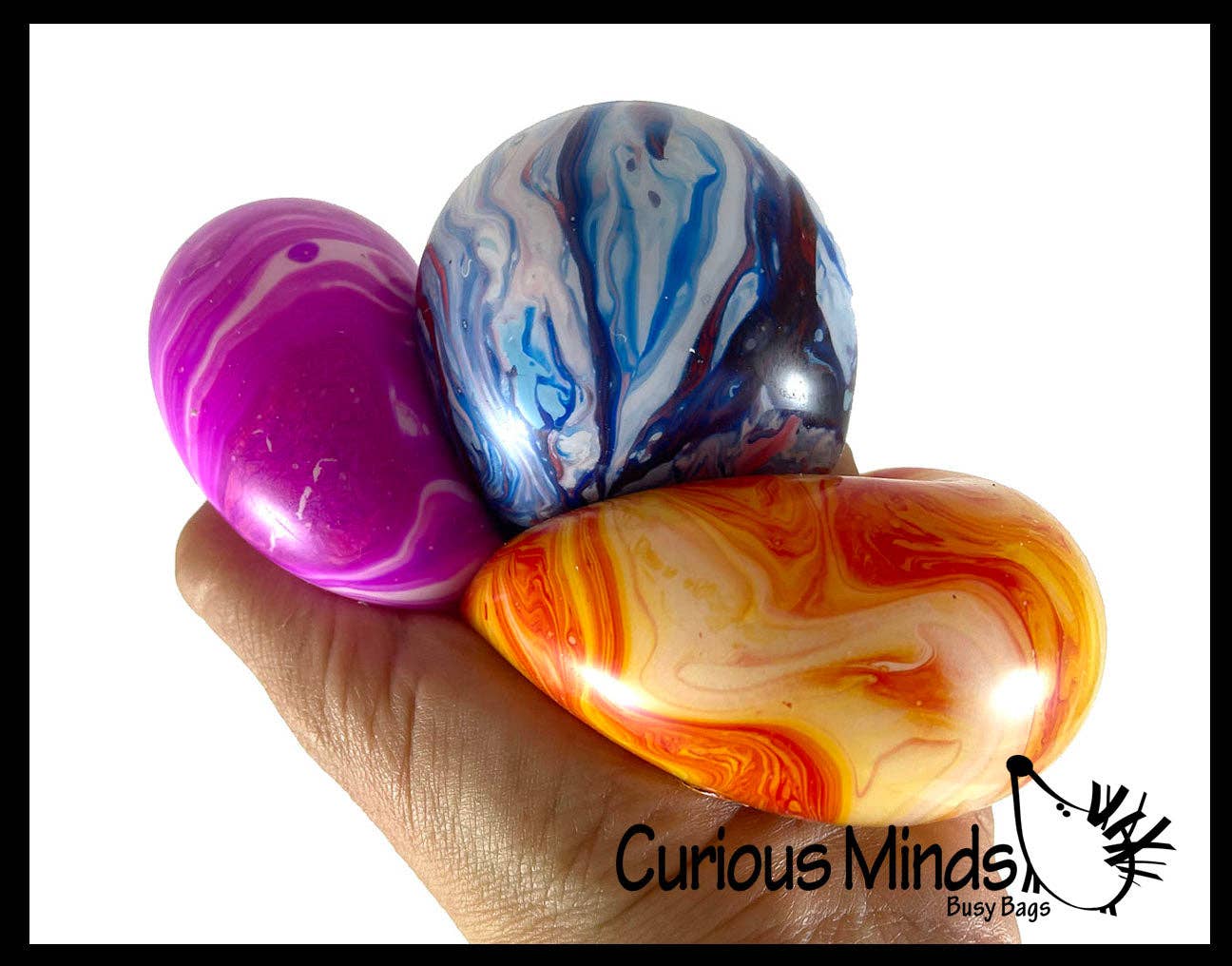 1 Marble Swirl Soft Doh Filled Stretch Ball - Ultra Squishy