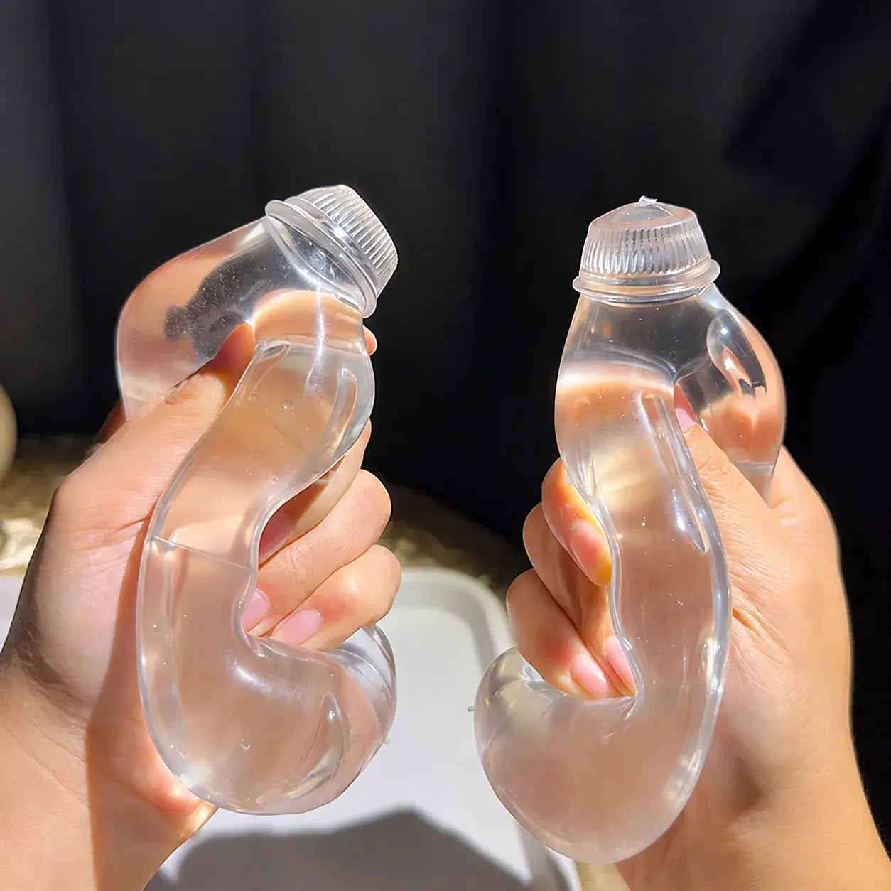 Clear Water Bottle Maltose Squishy Stress Relief Fidget Toy