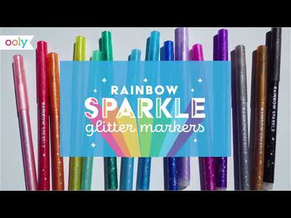 Rainbow Glitter Markerset