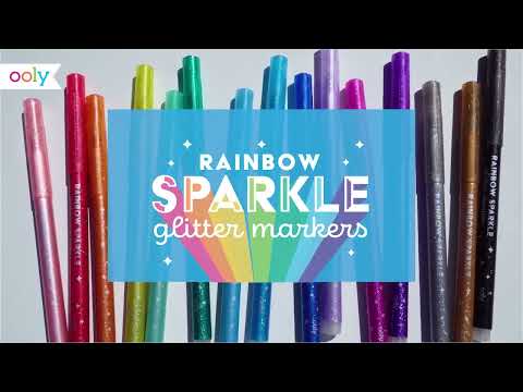 Rainbow Glitter Markerset