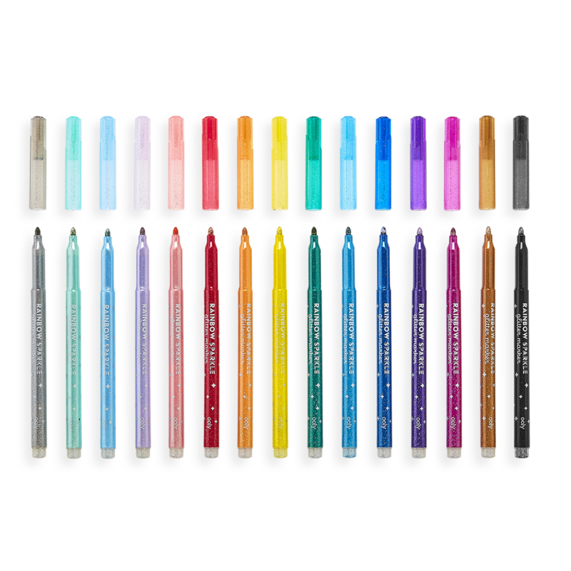 Rainbow Glitter Markers