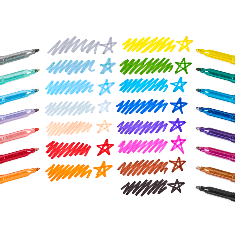 Rainbow Glitter Markers