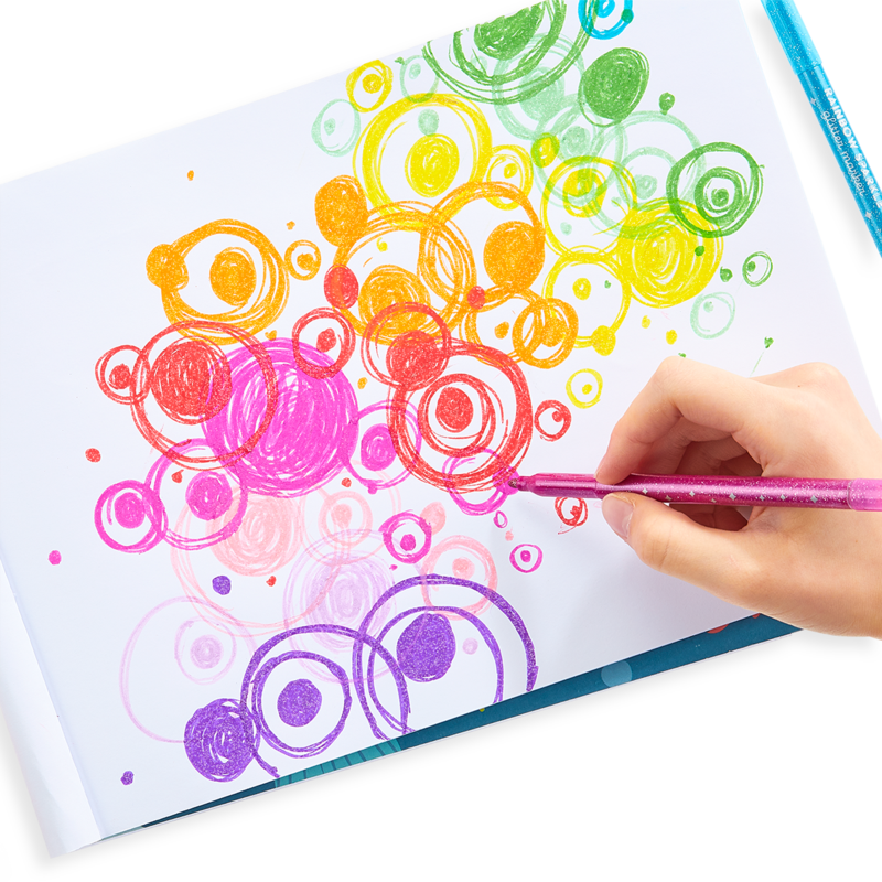 Rainbow Glitter Markers