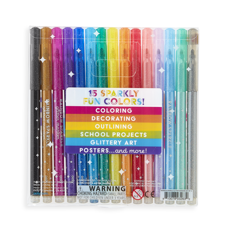 Rainbow Glitter Markers