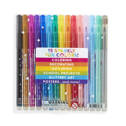 Rainbow Glitter Markers