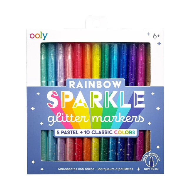 Rainbow Glitter Markerset