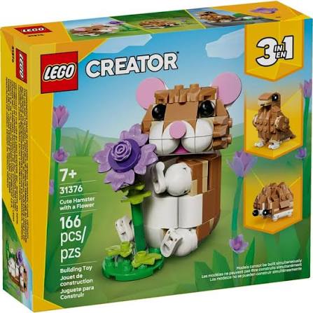 LEGO Cute Hamster with a flower