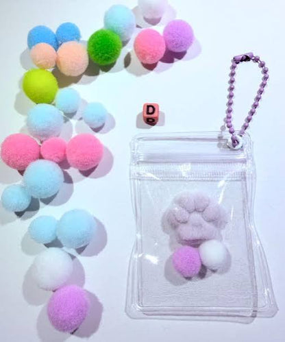 Mini Squishy Paw Bag Clip