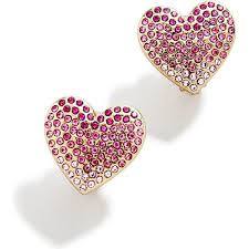 Pave Heart Kid's Earrings Multi