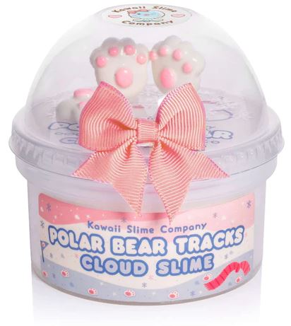 Kawaii Polar Bear Tracks Cloud Slime
