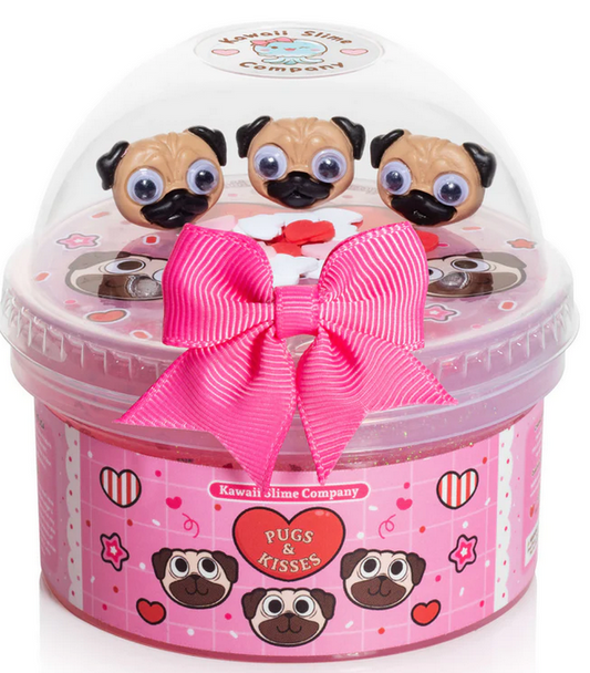 Pugs & Kisses Clear Slime
