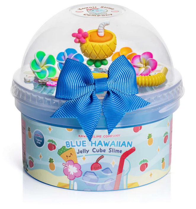 Kawaii Blue Hawaiian Jelly Slime-1