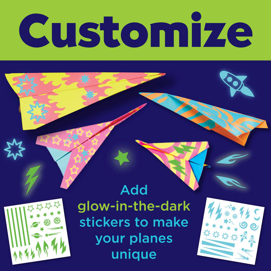 Stunt Squadron Neon Glow Paper Airplanes