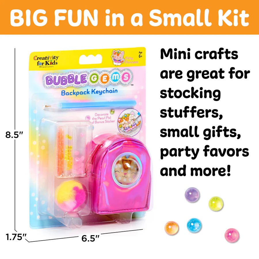 Bubble Gems™ Backpack Keychain Kitty Princess
