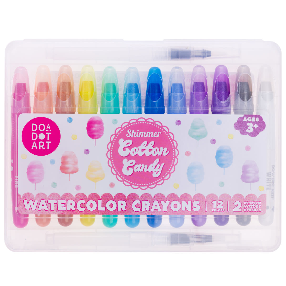 Cotton Candy Shimmer Watercolor Crayons